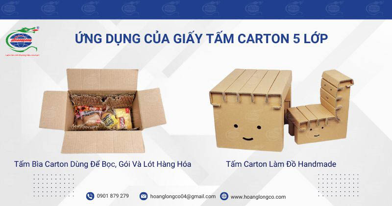 Ứng Dụng Của Giấy Tấm Carton 5 Lớp