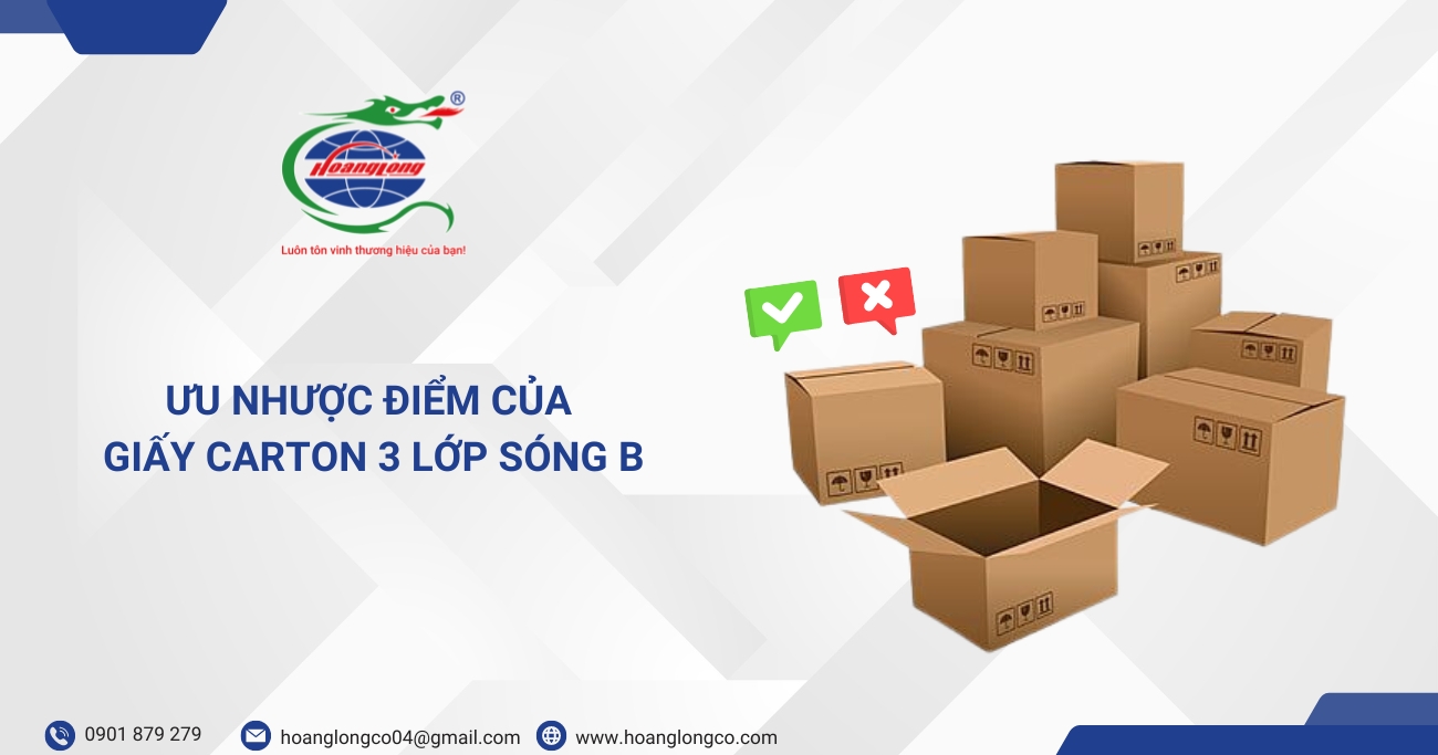 Ưu nhược điểm của giấy carton 3 lớp sóng B