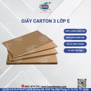 Giấy carton 3 lớp e