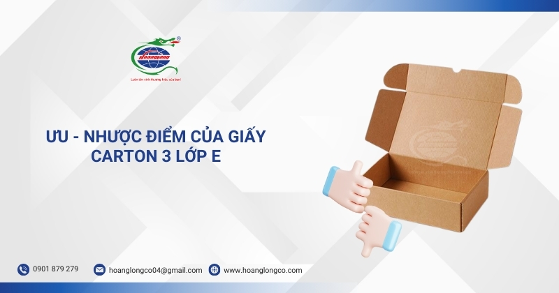 Ưu, Nhược Điểm Của Giấy Carton 3 Lớp E