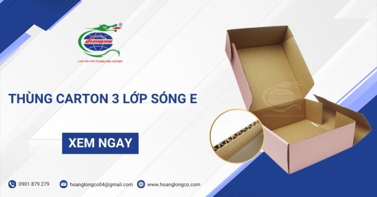 Thùng carton 3 lớp sóng E