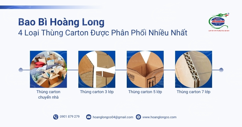 Bao Bì Hoàng Long – 4 Loại Thùng Carton Được Phân Phối Nhiều Nhất