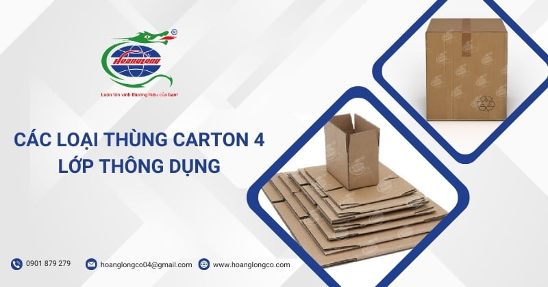 Các loại thùng carton 4 lớp thông dụng