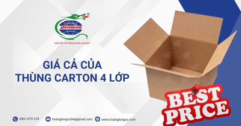 Giá cả của thùng carton 4 lớp