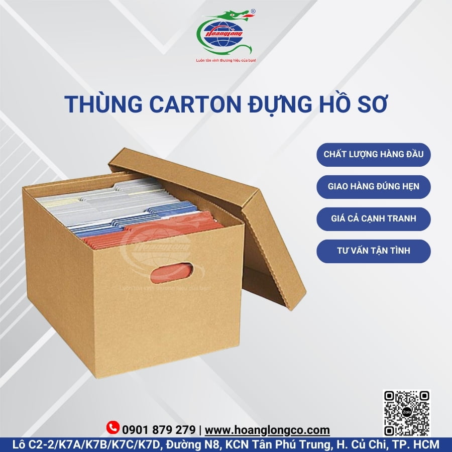 Thùng carton đựng hồ sơ