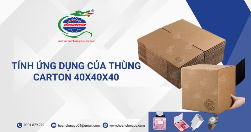 Tính ứng dụng của thùng carton 40x40x40