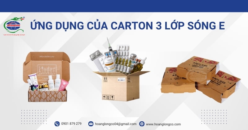 Ứng dụng của carton 3 lớp sóng e