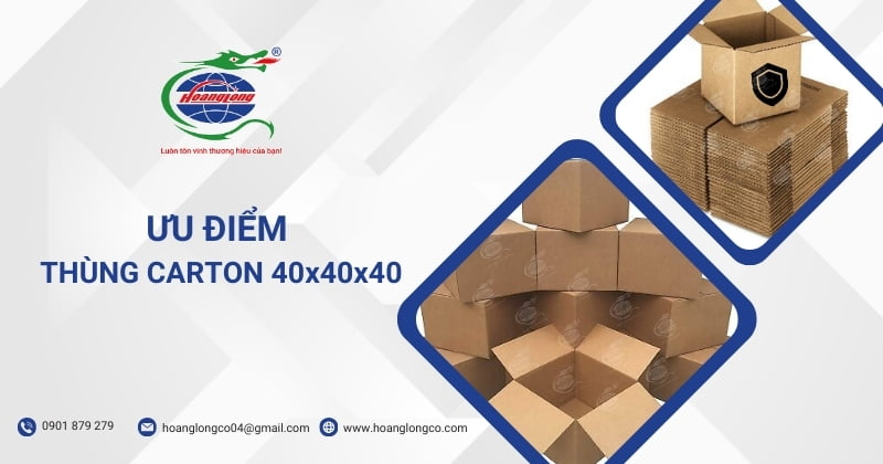 Ưu điểm thùng carton 40x40x40