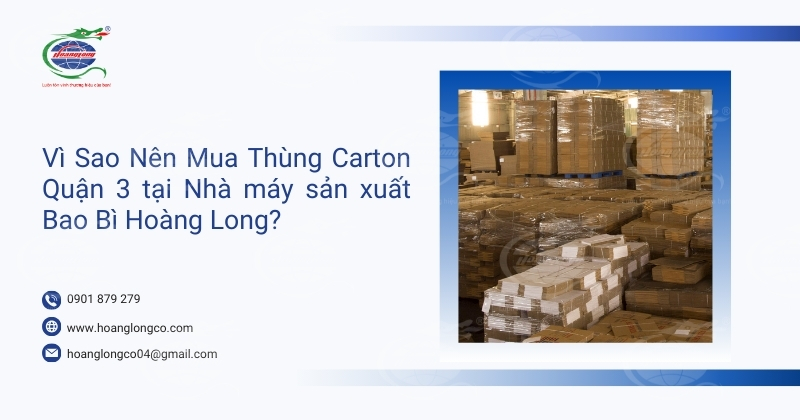 Vì Sao Nên Mua Thùng Carton Quận 3 tại Nhà máy sản xuất Bao Bì Hoàng Long?