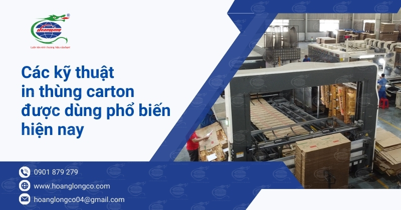 Các kỹ thuật in thùng carton được dùng phổ biến hiện nay