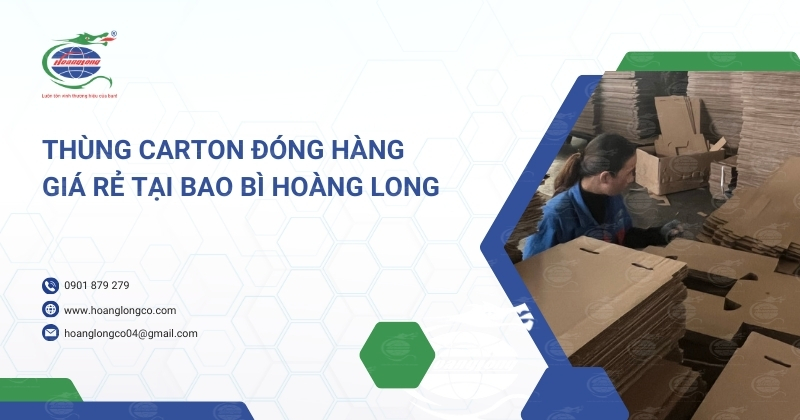 Thùng Carton Đóng Hàng Giá Rẻ Tại Bao Bì Hoàng Long