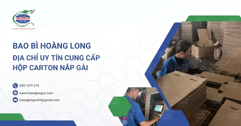 Bao Bì Hoàng Long - Địa chỉ uy tín cung cấp hộp carton nắp gài