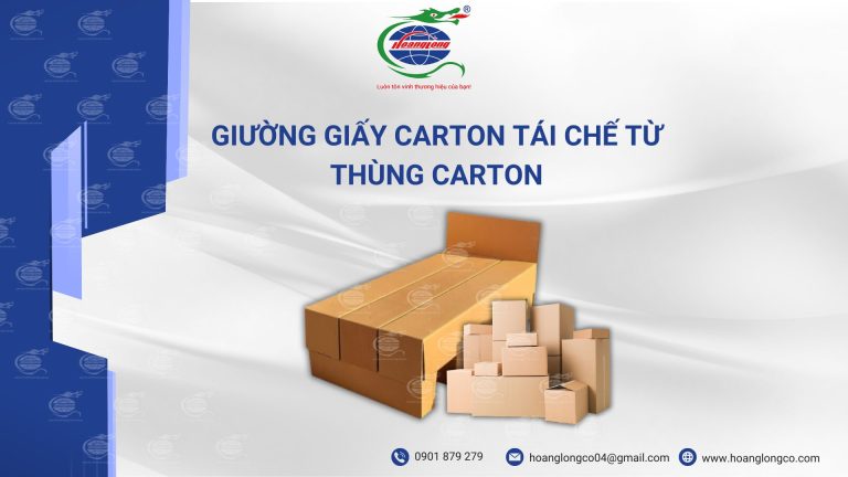 giường giấy carton tái chế từ thùng carton