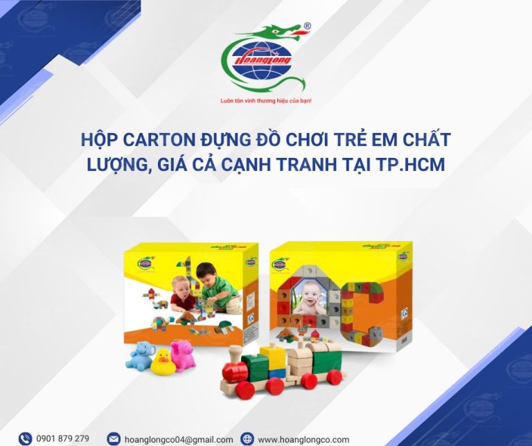 Hộp carton đựng đồ chơi trẻ em chất lượng, giá rẻ