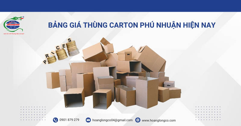 Bảng giá thùng carton Phú Nhuận hiện nay