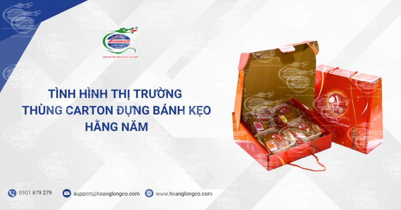 Tình hình thị trường thùng carton đựng bánh kẹo hằng năm