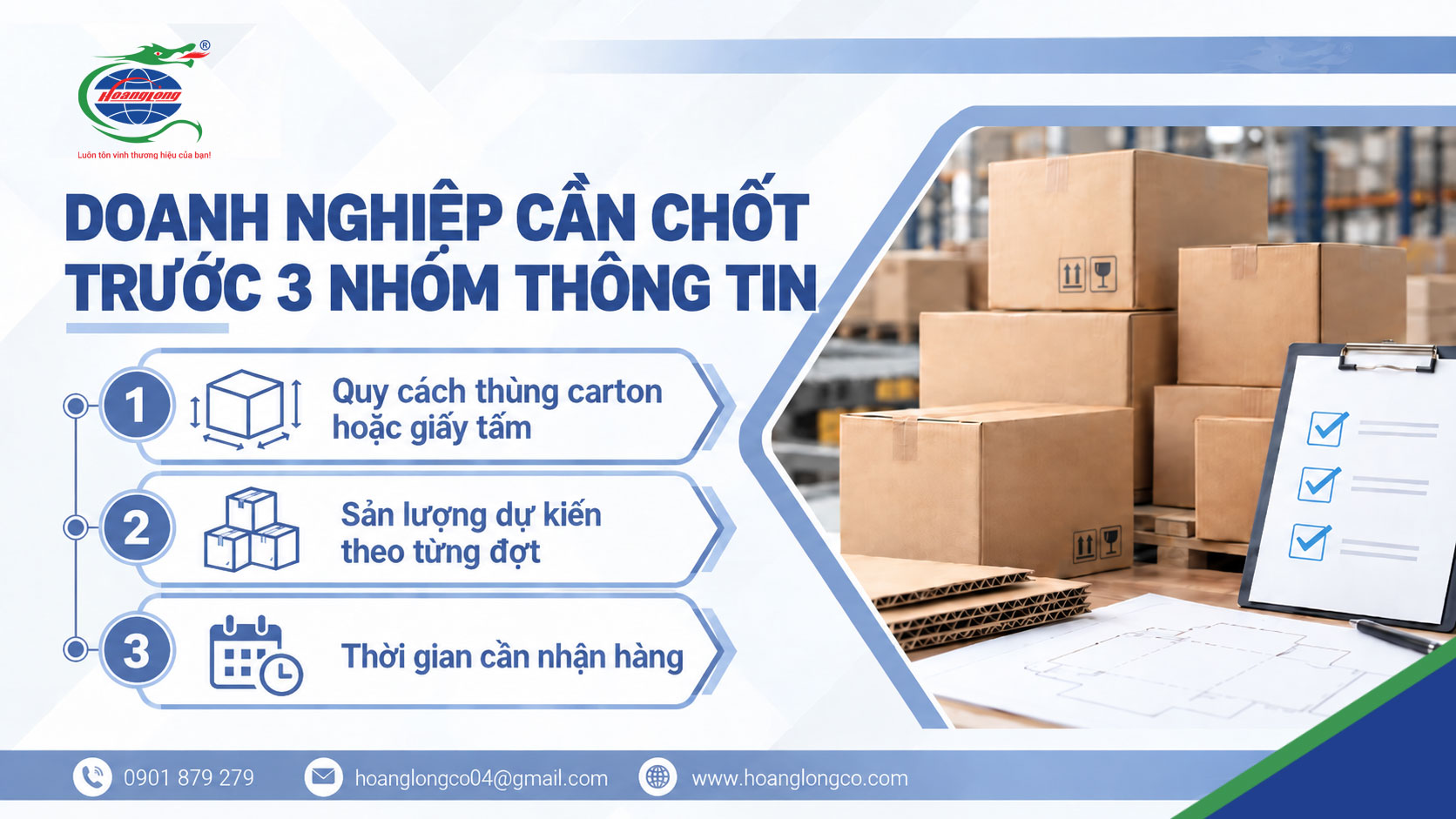 Doanh nghiệp cần chốt trước 3 nhóm thông tin