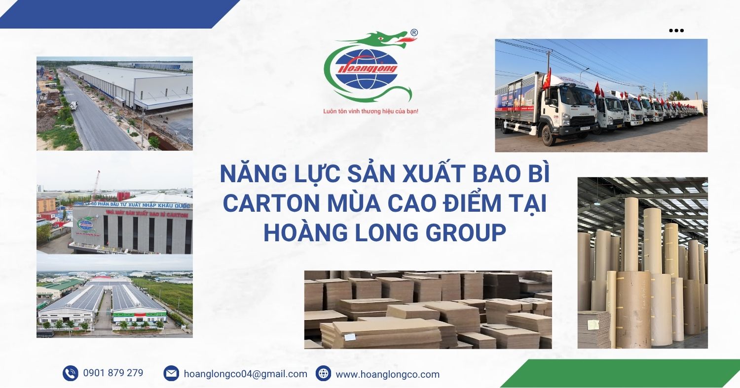 Năng lực sản xuất bao bì carton mùa cao điểm tại Hoàng Long